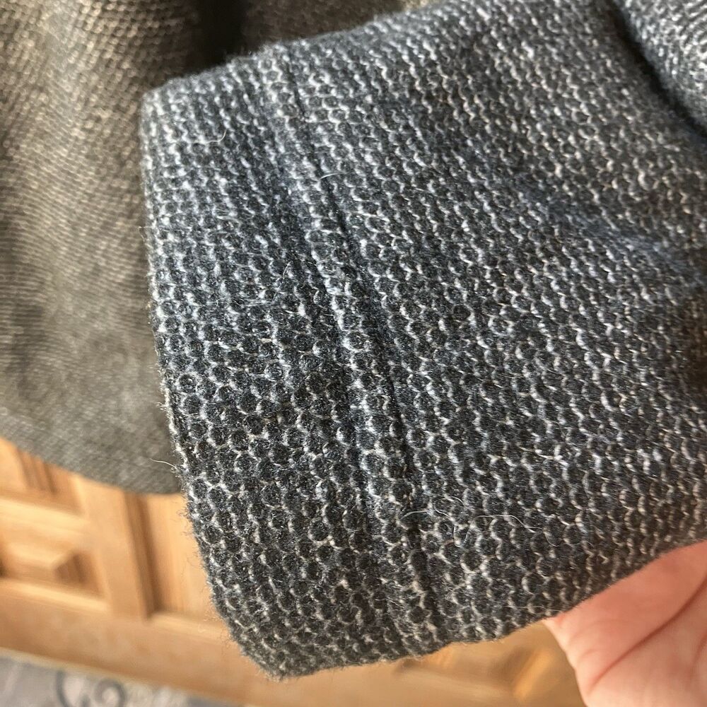 ORVIS Sherpa Lined Fleece 1/4 Zip Pullover Sweater Black & White Men's XL Tweed - Picture 6 of 13